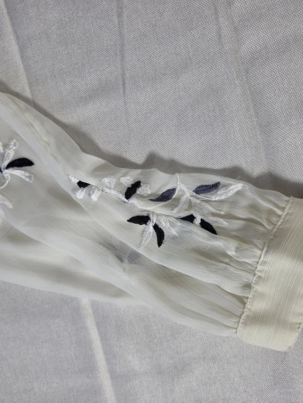 Anthropologie Feather Bone Cream Embroidered Boho Mini Dress 4
